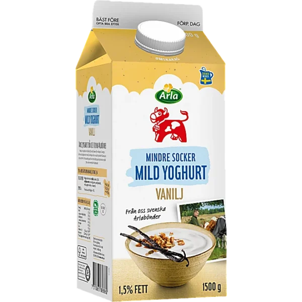Mild Yoghurt Vanilj Lättsockrad Arla