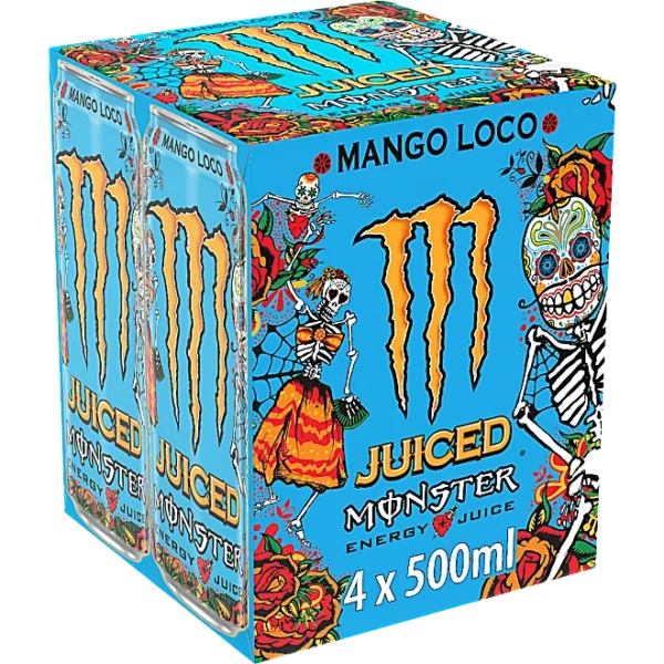 Mango Loco 4-pack MONSTER ENERGY. 4x500ml.
