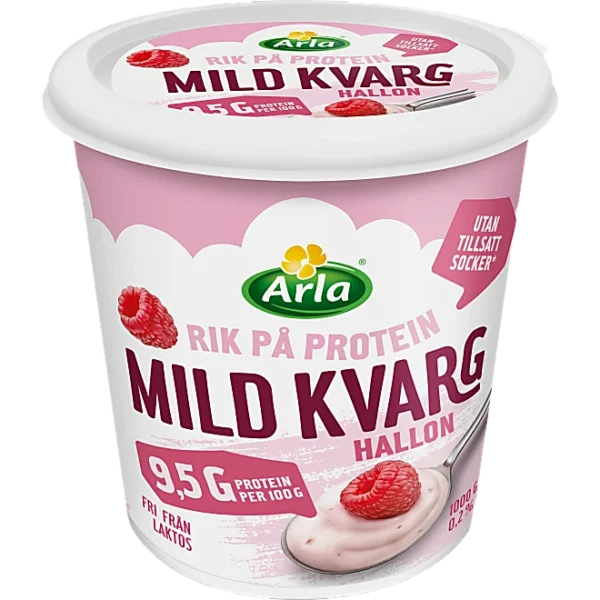 Kvarg Mild Hallon Arla
