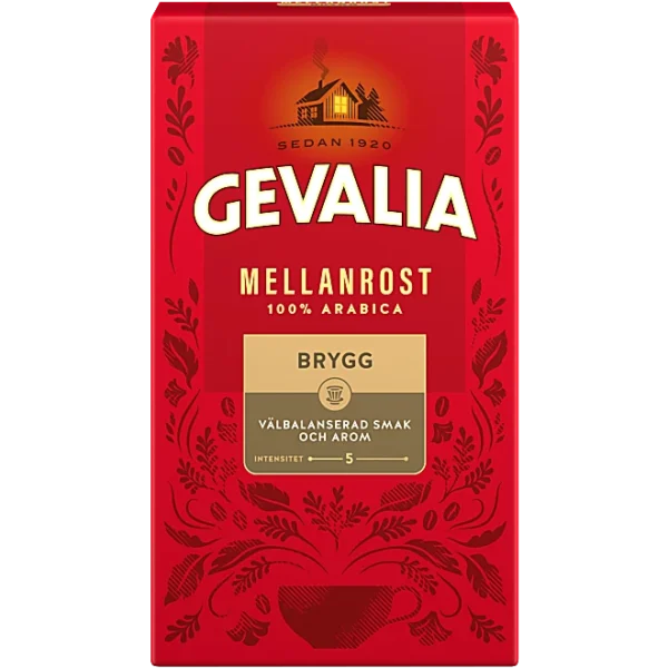 Bryggkaffe Mellanrost Gevalia. 450 g.