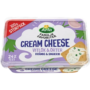 Cream cheese Vitlök & örter Arla®. 300g.
